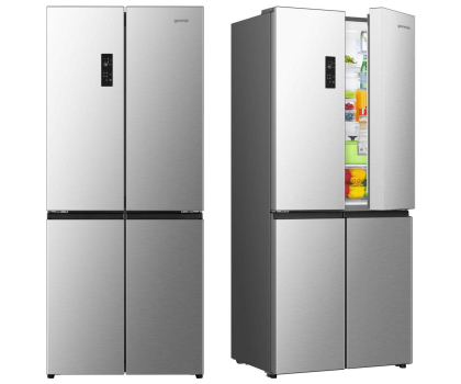 Lodówka i zamrażarka Lodówka Gorenje NRM819E61X Multidoor No Frost 190cm Srebrna Kostkarka Twistowa 460L